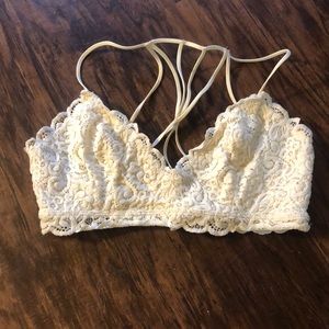 Lace open back bralette